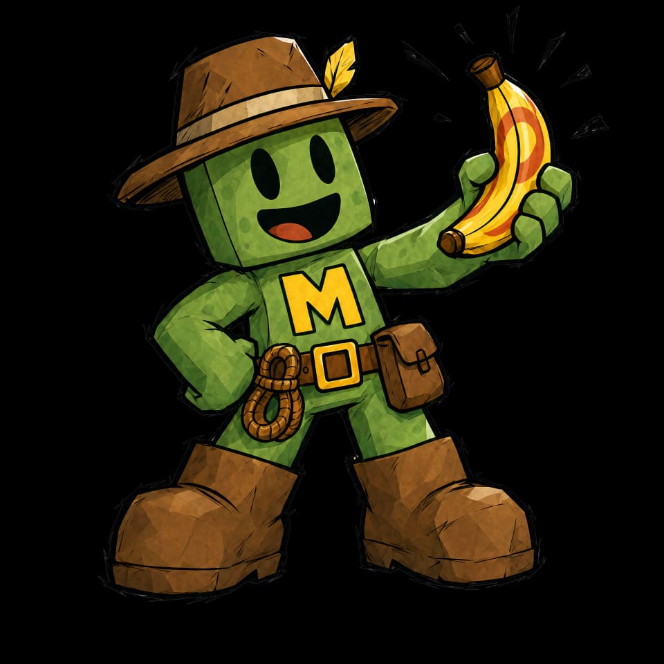 Minemo holding the Banana of Boom