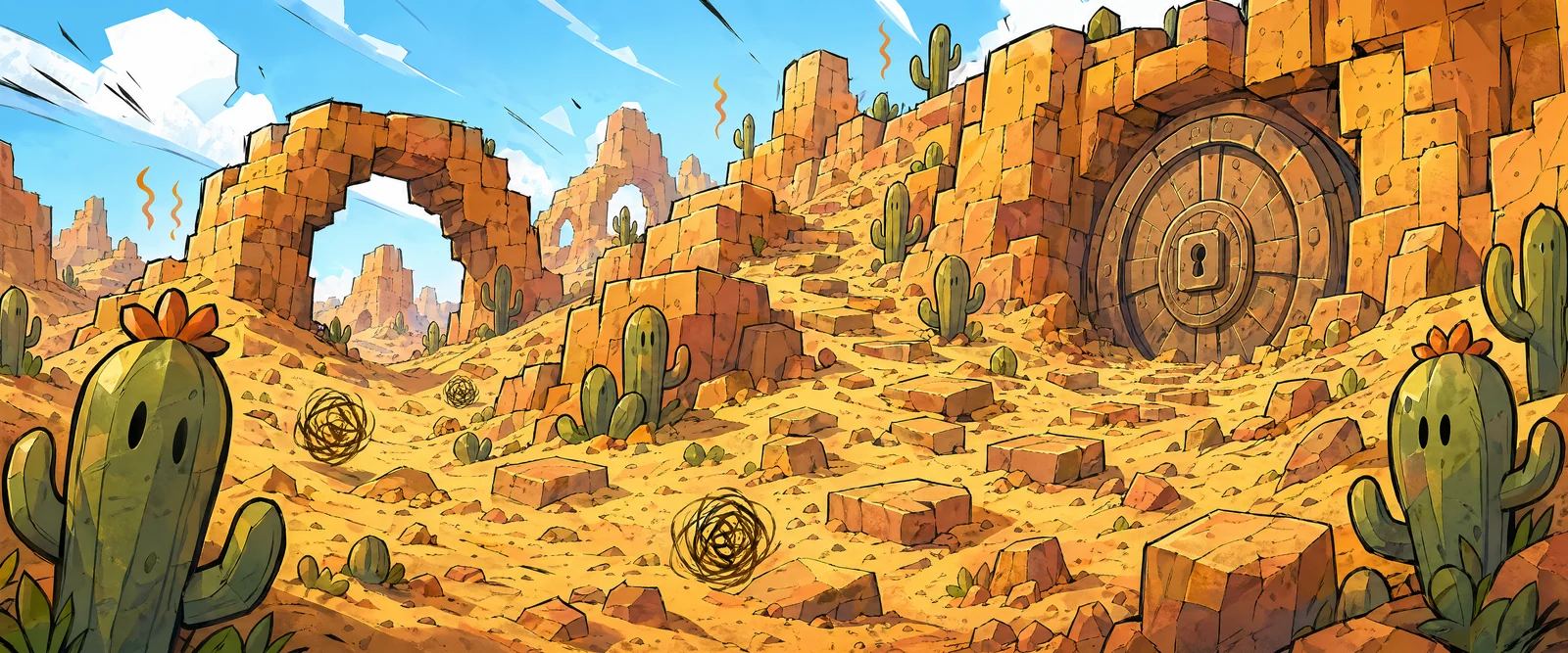 Suncrumb Desert Cliffs